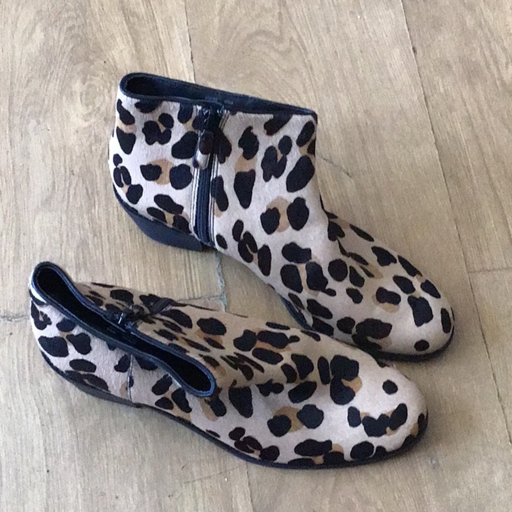 Leopard print Cole Haan ankle boots